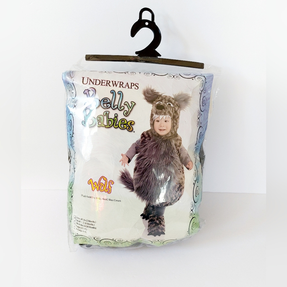 4pc Wolf Costume Belly‎ Babies Halloween Costume size 4-6 youth Big Bad Wolf